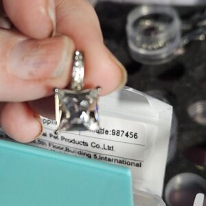 Elegant Silver Square-Cut Pendant